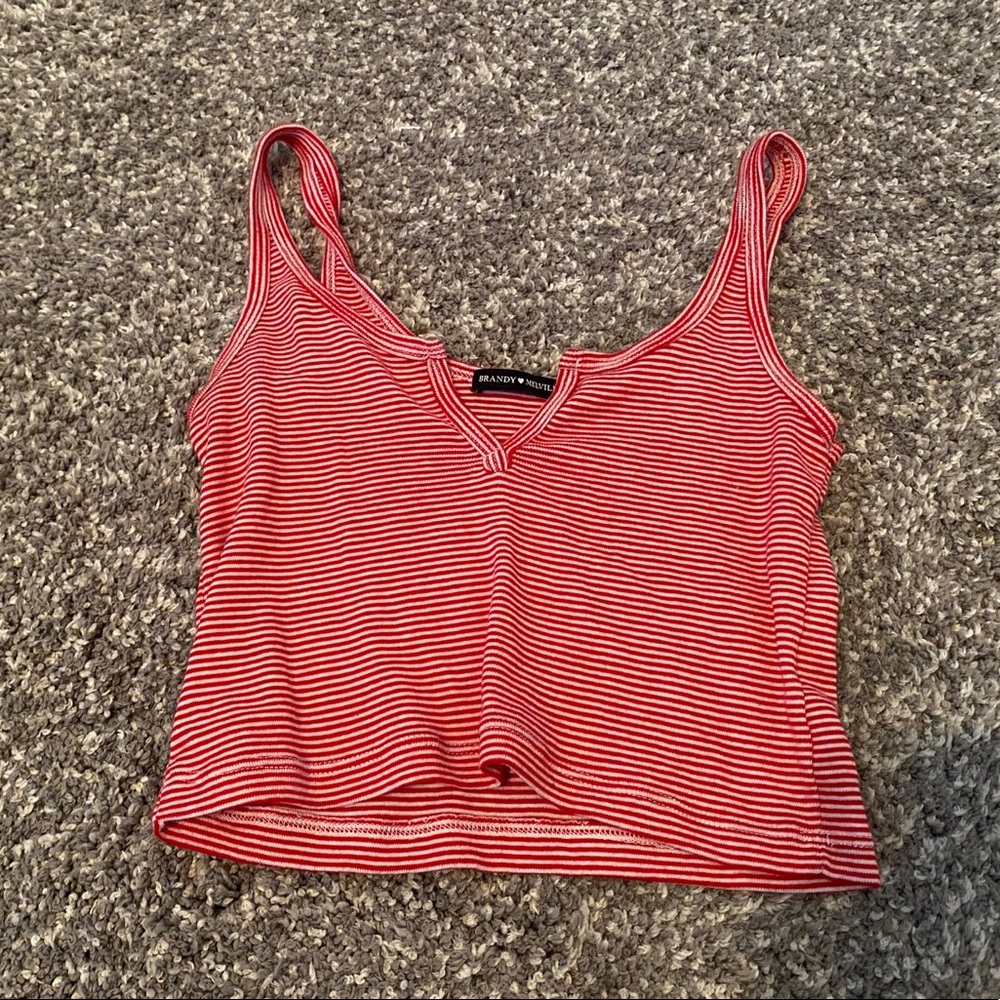 Brandy Melville Striped Cropped Tank